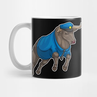 Bull Police Cop Police hat Mug